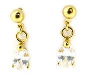 Les Trésors De Lily [M9906] - Pendientes chapados en oro blanco 'Adeline' oro