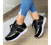 Zapatillas de deporte para mujer, zapatos para correr con cordones, zapatos casuales de retales de cuero para otoño y primavera, zapatos vulcanizados para mujer, zapatos para mujer 39 blanco