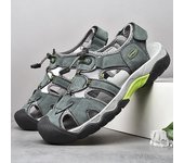 Sandalias casuales de cuero genuino para hombre, zapatos de playa de marca de alta calidad, zapatos de agua de moda, calzado para caminar, novedad de verano 38