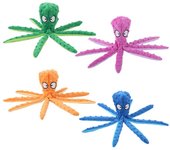 Juguete de peluche para mascotas, rompecabezas de caparazón de pulpo con voz de perro y gato, juguete interactivo resistente a las mordeduras para limpiar los dientes de los perros, juguete masticable para mascotas verde