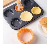 Kit de apisonador de masa de hojaldre, cortador de galletas redondo con forma de flor, molde para magdalenas, muffins, tartas, molde para hornear de cocina 1