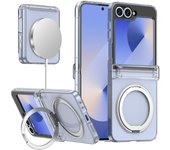 Funda con soporte giratorio para Samsung Galaxy Z Flip 6, 5, 4, 3, Flip6, Flip5, Flip4 5G, con bisagra magnética galvanizada For Samsung Galaxy Z Flip6
