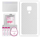 apgo Protective Skin Sticker for the back compatible with Huawei Mate 20, Wrap Film, Foil, Vinyl - Pattern Transparent Carbon