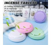 Paquete de 6 ambientadores de aromaterapia de larga duración con estuches adicionales, tabletas con aroma sólido verde