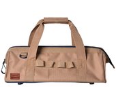 Bolsa de herramientas para acampar, bolsa de herramientas de almacenamiento de boca ancha de gran capacidad, bolsa de engranajes resistente al agua, fondo resistente verde del ejército