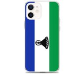 Coque pour iPhone - PIXELFORMA - iPhone 12 - Drapeau du Lesotho - Sopa de silicona - Design léger