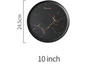 Vajilla de disco de mármol de estilo nórdico, plato de cerámica, plato para carne, plato para ensalada, suministros de cocina