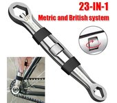 Llave universal 23 en 1 Juego de llaves imperiales métricas de doble cabeza Llave ajustable de trinquete Llave de 7-19 mm Herramienta manual multifuncional flexible