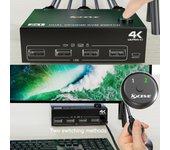 Conmutador KVM Compatible con dos monitores El conmutador KVM DPHDMI admite 4K@60Hz negro