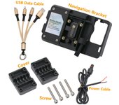 Soporte de repuesto para cargador inalámbrico de teléfono móvil y navegación para BMW R1200GS, Honda CRF1000L Africa negro