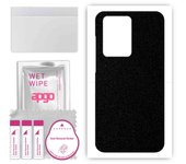 apgo Protective Skin Sticker for the back compatible with Samsung Galaxy S20 Plus 5G, Wrap Film, Foil, Vinyl - Pattern Matte Black