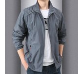 Ropa de protección solar de color sólido para hombre, chaqueta de verano de seda fina, transpirable, informal, de talla grande, ropa para exteriores 5XL azul marino