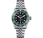 Reloj mecánico automático resistente al agua hasta 30 ATM Ternos Swiss Made Plata [Davosa] 161.538.07 para hombre verde