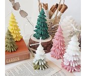 Molde de silicona en forma de árbol de Navidad, herramientas de decoración para pasteles, molde para velas, herramienta para hornear, decoración del hogar para fiesta de Navidad