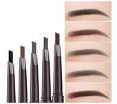 Multi-effect eyebrow pencil double-ended triangular one-word eyebrow pencil for beginners, not easy to smudge makeup pencil