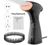 Vaporizador portátil para ropa, eliminador de arrugas en telas, calentamiento rápido en 20 segundos, 150 ml US Plug blanco