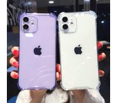 Funda de TPU transparente a prueba de golpes para iPhone 13 14 15 16 Pro Max 12 Mini Funda de teléfono para iPhone 11 Pro Max Xs XR X 7 8 Plus 6 6s Funda suave iPhone 13 negro