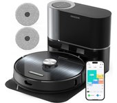 Reformado:  Robot aspirador Proscenic M9, succión 4500Pa, bolsa para polvo de 2,5L, fregonas de doble rotación, detección de alfombras, batería de 5200mAh M9 negro