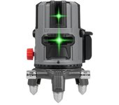 Nivel láser portátil de 5 líneas, nivel láser profesional, haz verde, 3 grados, autonivelante, multifunción. EU Plug & 5 Lines