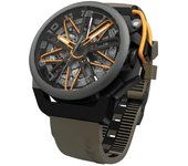 Mazzucato RIM GT Reloj cronógrafo reversible con esfera esquelética y automático GT4-OR para hombre negro