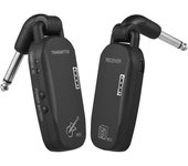 Sistema inalámbrico 2,4G, sistema receptor y transmisor inalámbrico profesional para guitarra y bajo, recargable negro