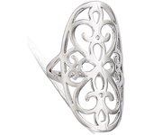 Bague Argent 'Carmen' argenté (rhodié) - 33x17 mm 50 plata