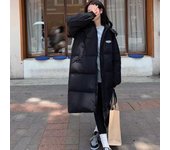 Parkas holgadas de invierno para mujer, abrigo largo con cuello alto grueso y cintura ancha, chaquetas para mujer XL color rosa