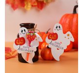25 tarjetas de embalaje con forma de piruleta de Halloween, decoración para fiesta de Halloween, regalos para niños, tarjetas de dulces, suministros para fiestas