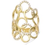 Anillo Chapado en Oro 'Sissi' dorado blanco - 30 mm 50 oro