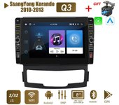 8 pulgadas para SsangYong Korando 2010-2013 con botón perilla Android Car Radio reproductor multimedia navegador estéreo GPS 2 Din Carplay 2 + 32GB 1+32GB