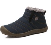 Botines de moda para hombre y mujer, zapatos de invierno antideslizantes e impermeables, botas de nieve cálidas de forro polar para parejas, zapatos de algodón de talla grande 48 36