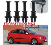 Para SEAT Ibiza MK3 6L MK4 6J MK5 6F/KJ1 2002 - 2021 paquete de maletero trasero de coche cuerda para estante Clips soporte pivote accesorios de suspensión 4PCS
