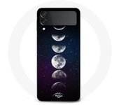 Coque Maniacase pour Samsung Galaxy Z Flip4 lune phase nuit etoile