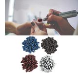400 bandas de lijado con 2 brocas para manicura, máquina perforadora de uñas 80# 120# 180# 240# 2pcs