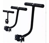 Reposabrazos trasero para bicicleta, pasamanos seguros para niños, accesorios universales para motocicleta, instalación de 4cm Black T section