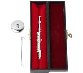 Mini flauta de cobre de 11 cm, modelo de instrumento musical, regalos musicales, adornos para decoración del hogar
