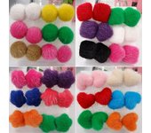 6 par/set encantadores pendientes de plástico con forma de corazón y estrella redonda, cuadrados, peludos y cálidos