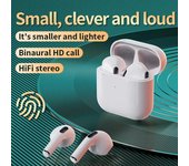 Auriculares inalámbricos TWS con Bluetooth 5.0, intrauditivos, para juegos, deportivos, para teléfonos iOS y Android blanco