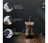 Hervidor eléctrico de cuello de cisne de 1200 W con control de temperatura, para café y té, 110 V/220 V EU negro