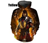 Sudadera con capucha con estampado 3D de Mortal Kombat para hombre y mujer, diseño popular, ropa de calle unisex, talla grande S