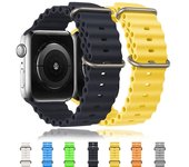 Correa oceánica para Apple Watch Band Ultra 49mm 45mm 41mm 44mm 40mm 42mm 38mm Correa de silicona pulsera iWatch Ultra serie 7 6 5 4 3 2 1 se 8 Ultra 49mm