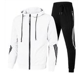 Ropa deportiva para hombre para primavera otoño running fitness sudadera con capucha pantalones largos capa de aire cremallera suéter ropa deportiva M