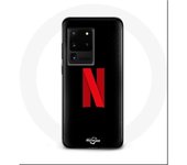 Coque pour Samsung Galaxy S20 Ultra Netflix Logo rouge fond noir
