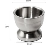 Mortero y maja de acero inoxidable 304/Molinillo de especias: para cocina, guacamole, hierbas, especias, ajo, cocina, medicina plata