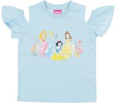 Camiseta informal de manga corta con abertura en los hombros de princesa para niñas y niños con saxofón [Disney]