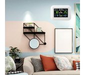 Estación meteorológica multifuncional para hogar/oficina, reloj con pantalla Digital en color para exteriores e interiores blanco