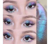 Sombra de ojos en polvo con purpurina, larga duración, cromo, camaleón, holográfico, pigmento en polvo, maquillaje de ojos para mujeres, cosmético