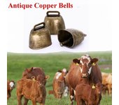 Campana de cabra Vintage para animales de granja, grande y gruesa, Metal, vaca, caballo, oveja, pastoreo, ganado, 1 ud. de bronce antiguo