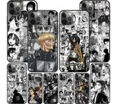 Funda para Apple Iphone 11 13 12 Mini 14 Pro Max Xr 7 8 + Se 2020 Xs 6 6s Plus, funda de teléfono de silicona, Anime japonés Attack On Titan iPhone 7 Plus(8Plus)