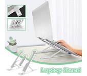 Soporte plegable para ordenador portátil, soporte de Base, soporte de refrigeración elevador ajustable para accesorios de tableta portátil color rosa